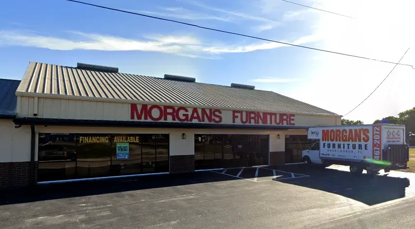 Morgan's Furniture storefront on SW Park Street, Okeechobee, Florida